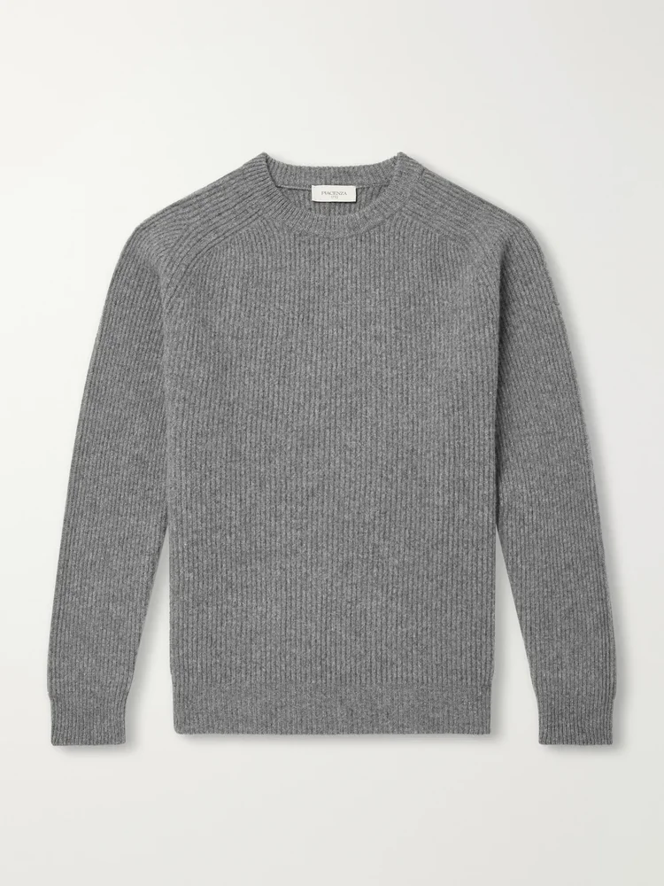 Ribbed Wool and Cashmere-Blend Sweater