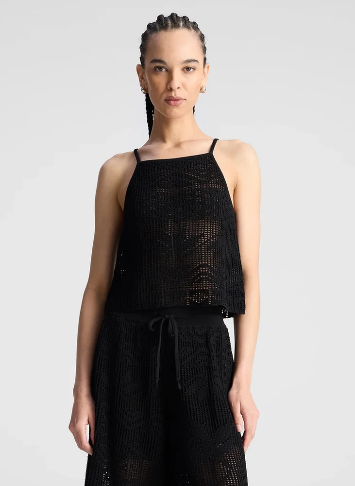 Alden Crochet Knit Top