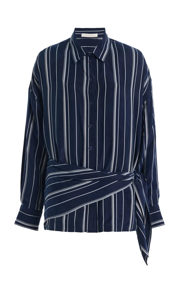 The Positano Striped Crepe Shirt