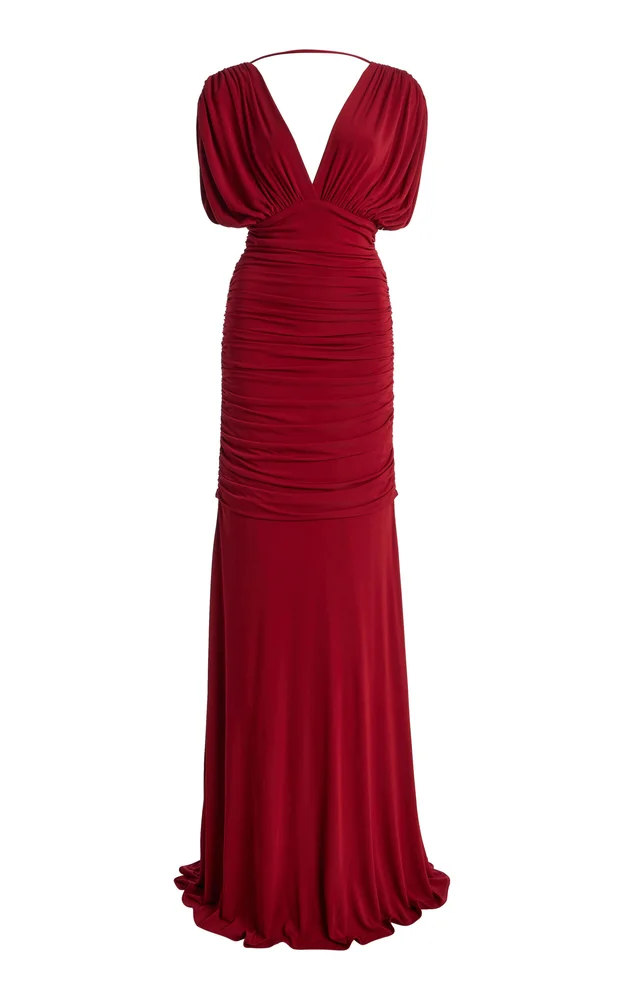 Norvelle Draped Jersey Gown