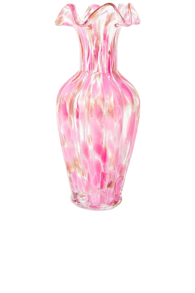 Blush Petal Glass Vase Tall