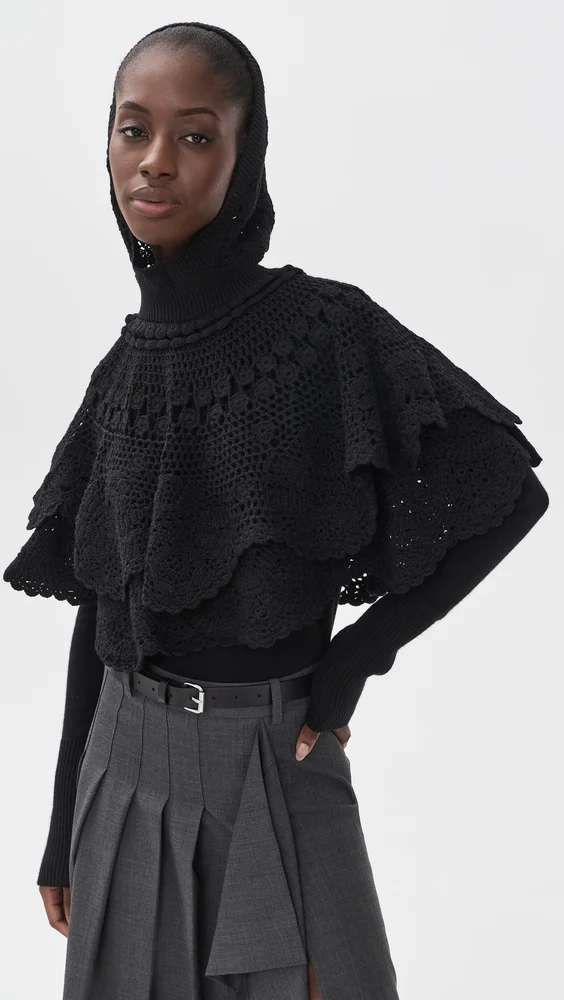 Wright Knit Crochet Poncho