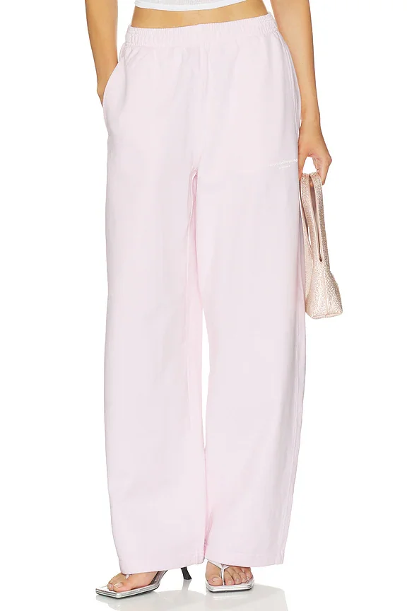 Mid-Rise Relaxed Sweatpant with Logo Print