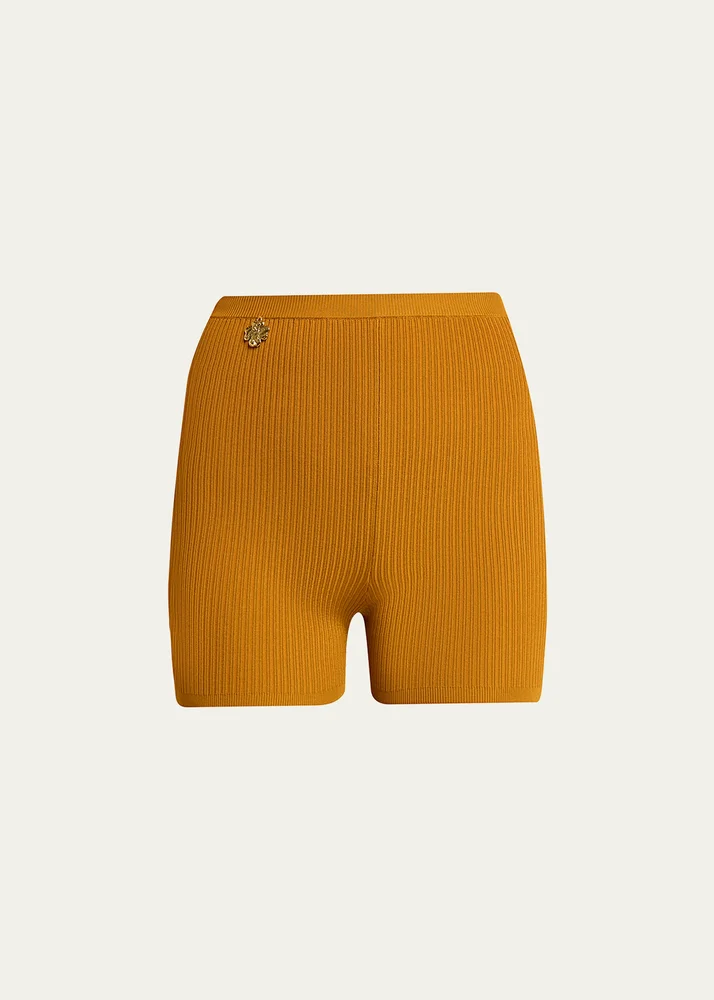 Rib-Knit Cycling Shorts