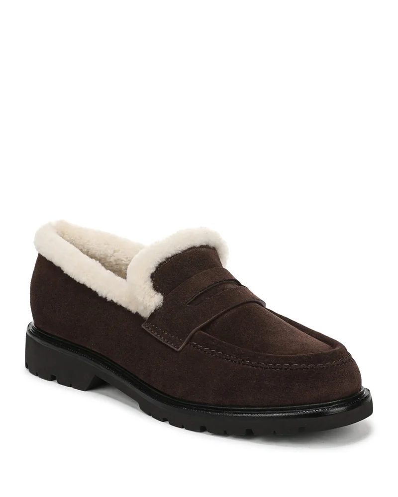 Siena Lug Shearling Penny Loafers