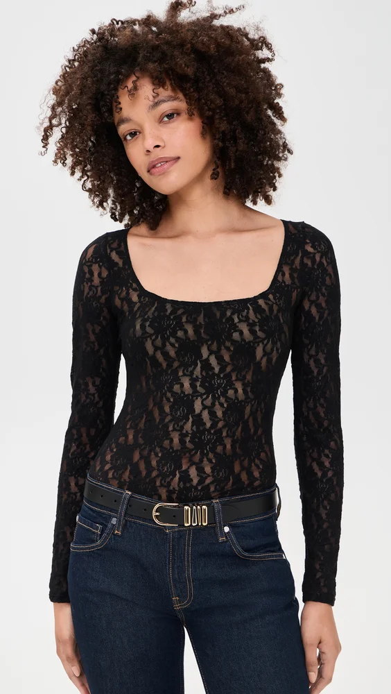 Lace Thong Bodysuit