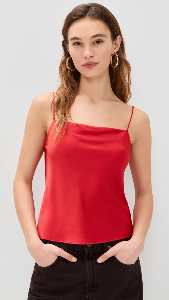 ALICE + OLIVIA Harmon Drapey Slip Tank