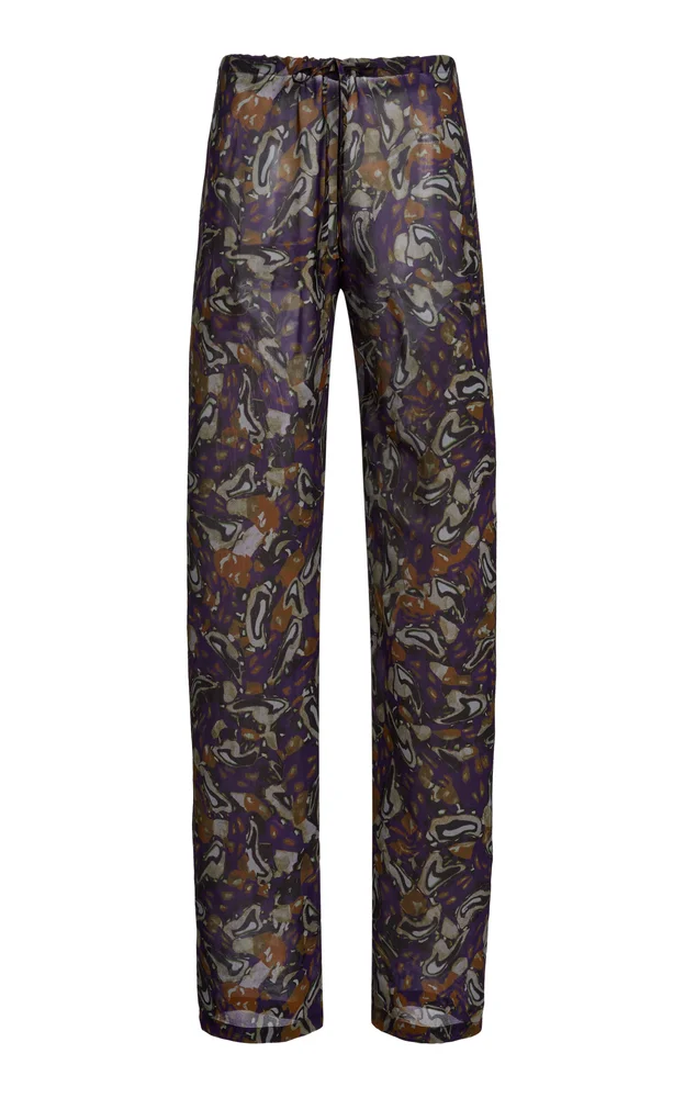 Pachas Printed Straight-Leg Pants