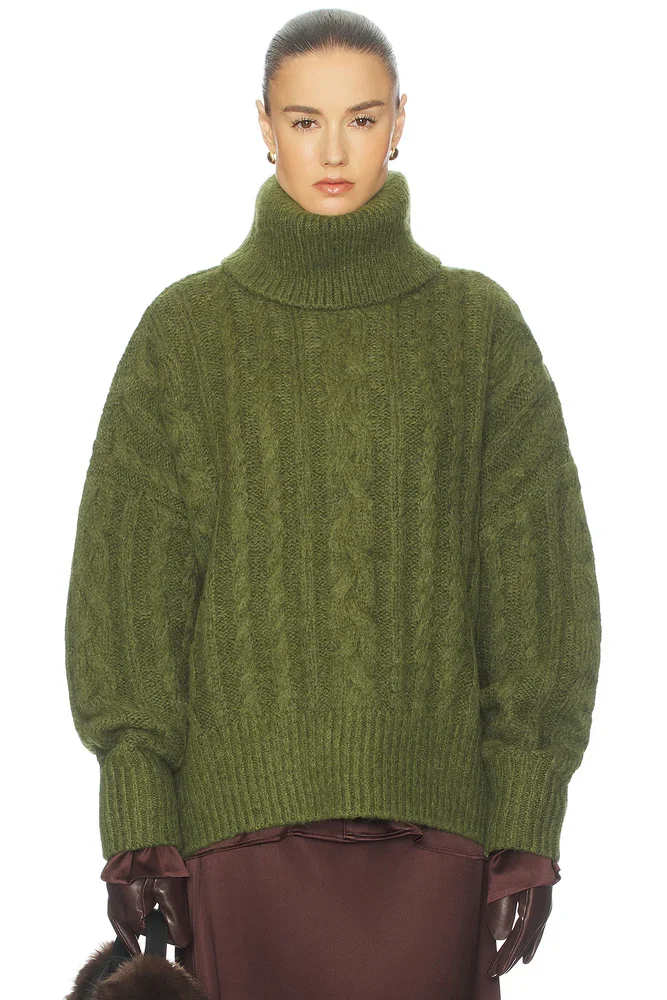 Claudiya Cable Turtleneck