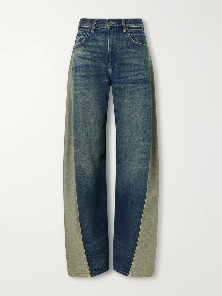 Clyde Double Vintage Blue mid-rise wide-leg jeans