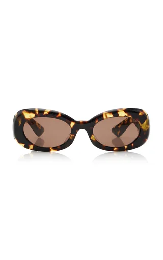 x Oliver Peoples 1992C Oval-Frame Acetate Sunglasses