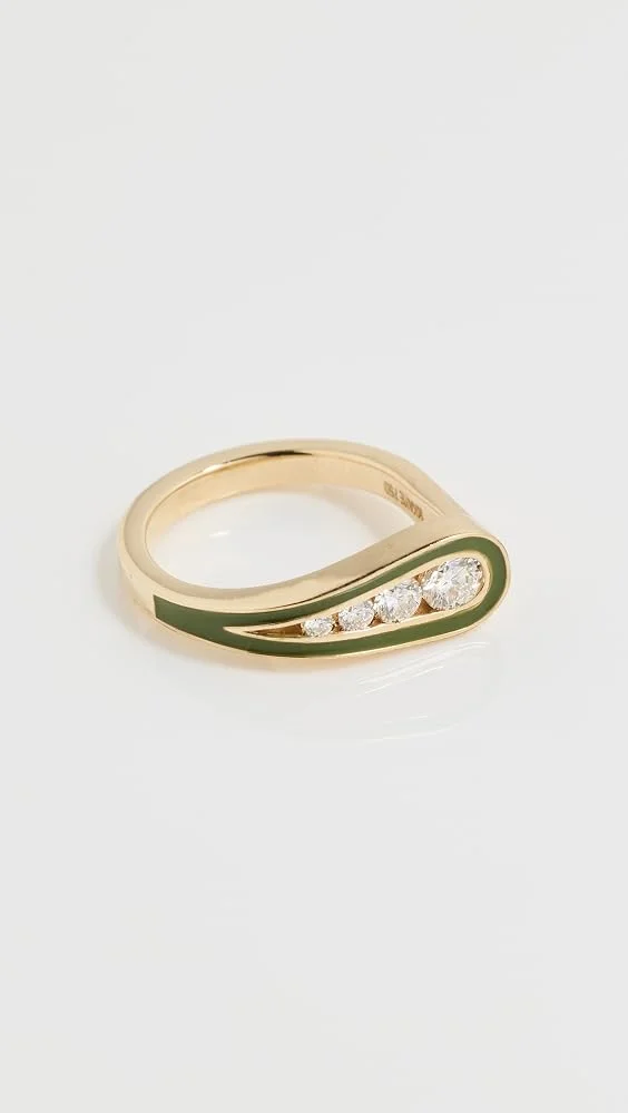 18k Gold Daphne Diamond Pinky Ring