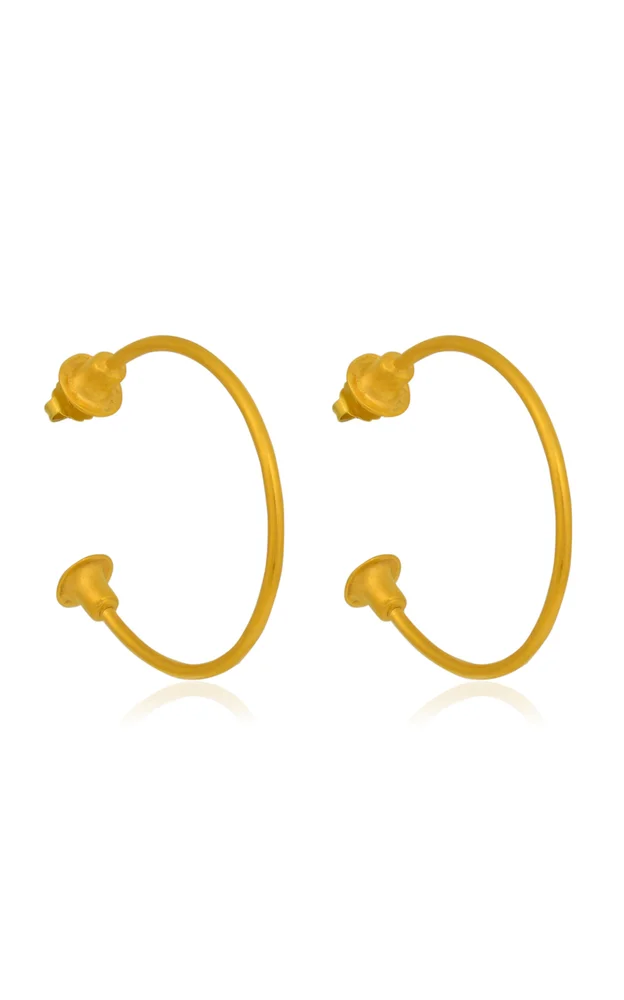 Kipalina 24K Gold-Plated Hoop Earrings