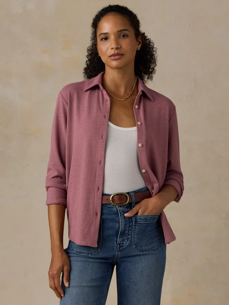 Legend Sweater Classic Shirt, Rose Twill