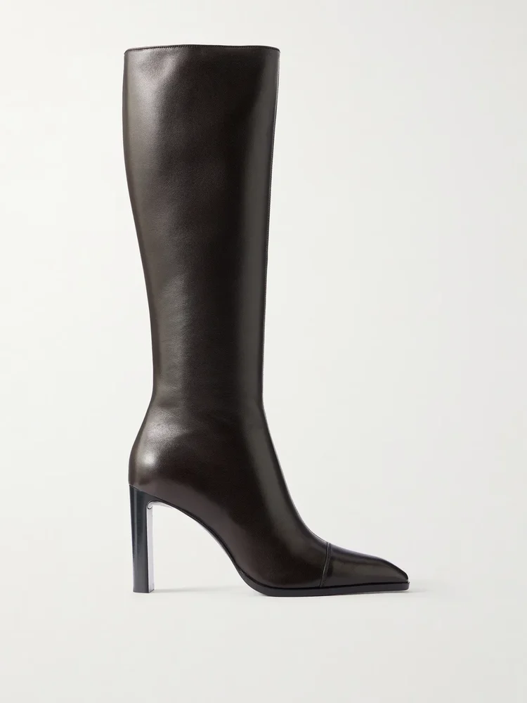 Venetia leather knee boots