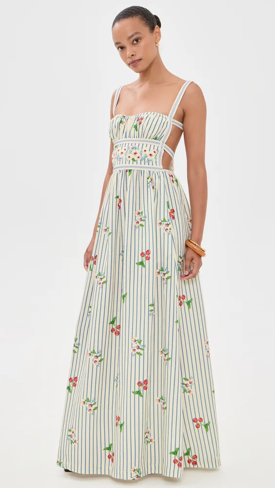 Ameli Basket Embroidered Maxi Dress