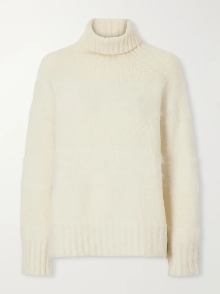 Mila brushed knitted turtleneck sweater
