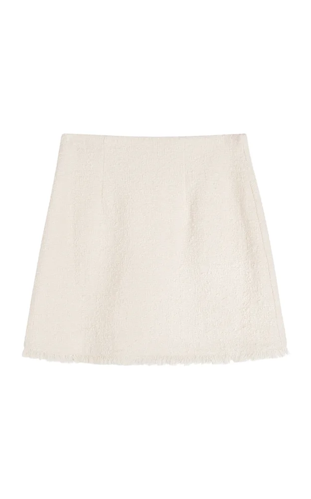 Valies Cotton-Blend Mini Skirt