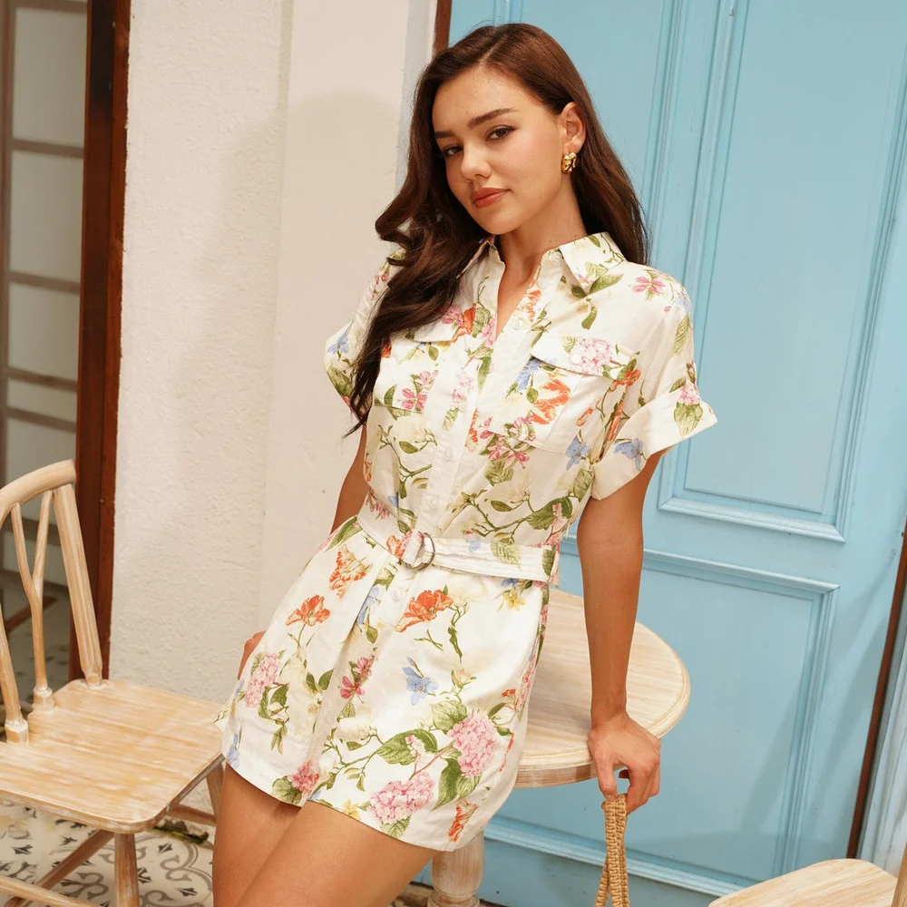 REMI LINEN ROMPER