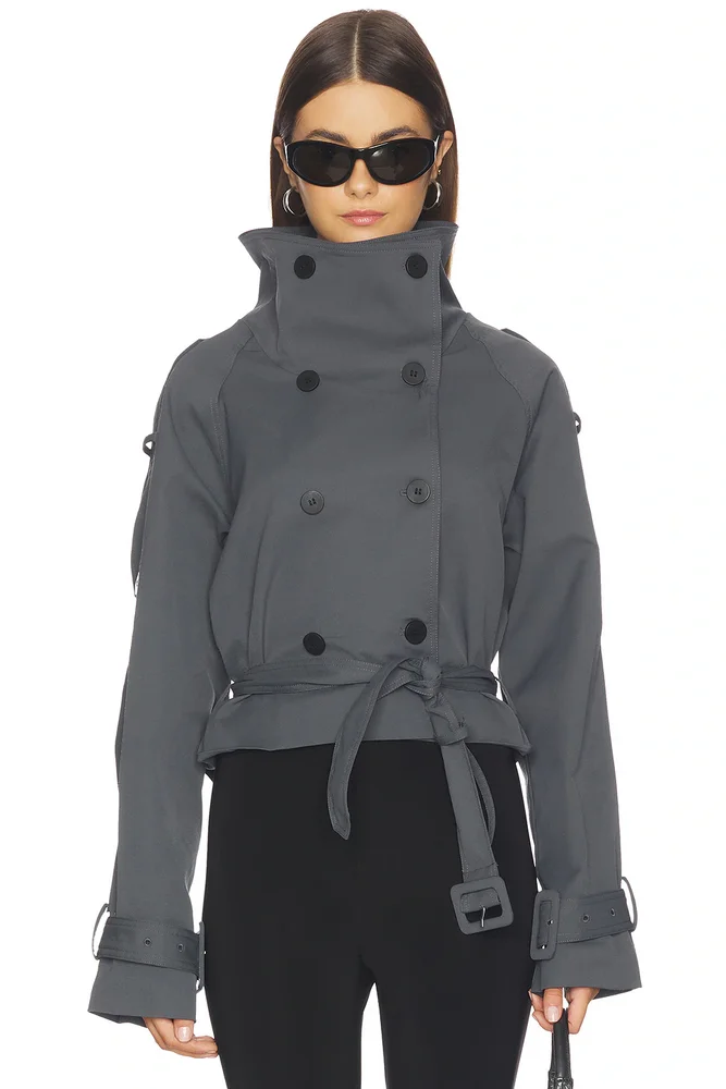 Blanc Cropped Trench