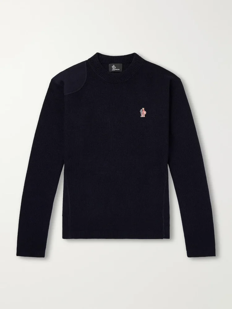 Logo-Appliquéd Virgin Wool Base Layer