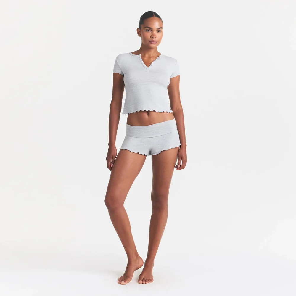 Skims Sleep Henley And Foldover Short Set