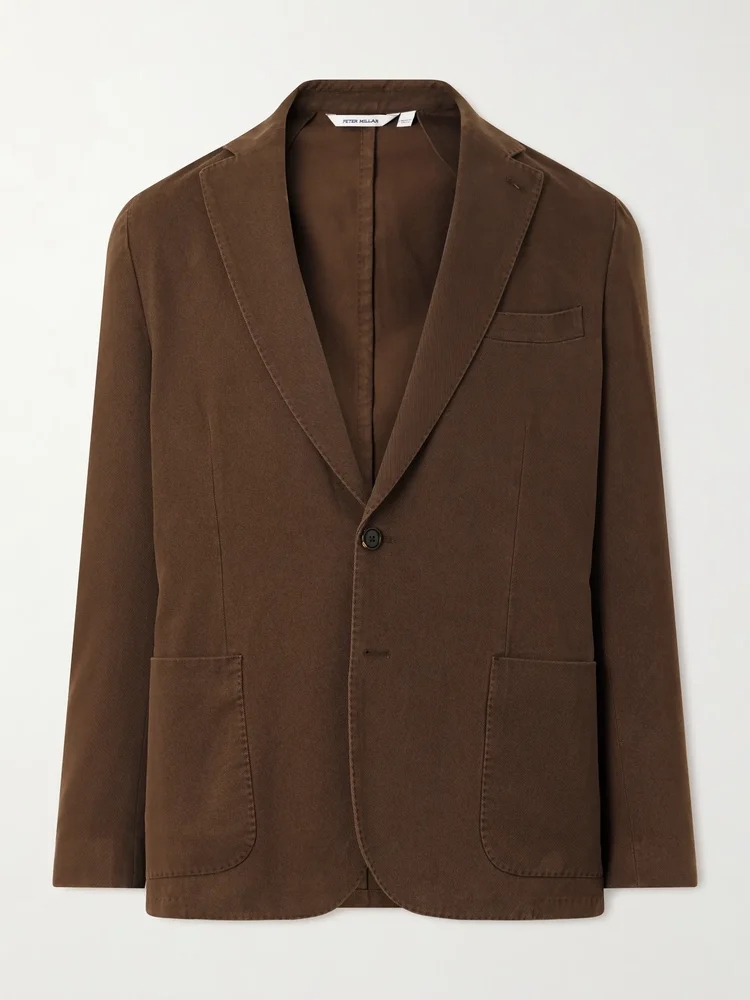 Chatham Cotton-Cashmere Sigle Breasted Blazer