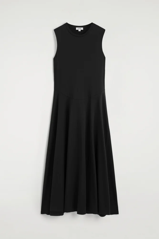 Sculptural Cotton-jersey Midi Dress