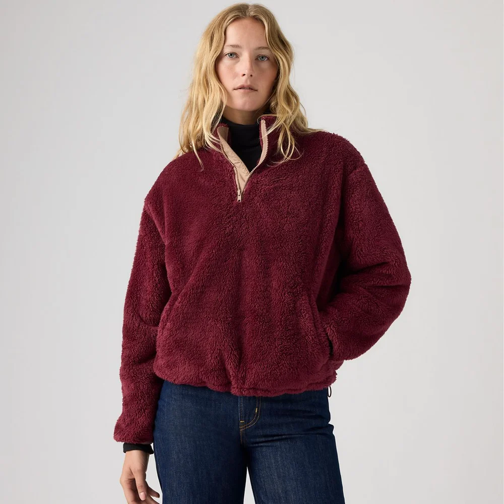 Gemma Sherpa Quarter-Zip Pullover