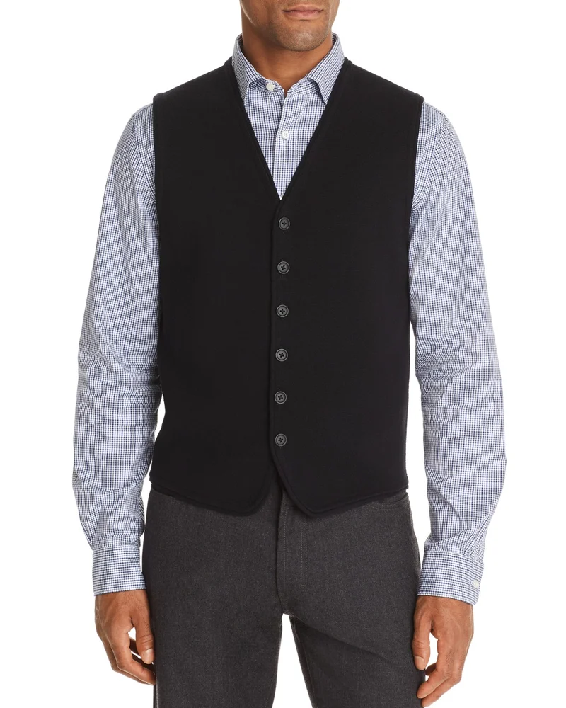 Merino Wool Button Front Vest - Exclusive