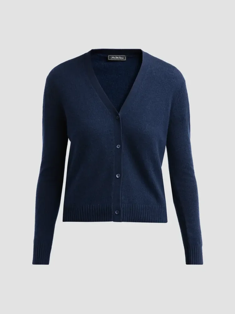 Basic V-Neck Cashmere Cardigan