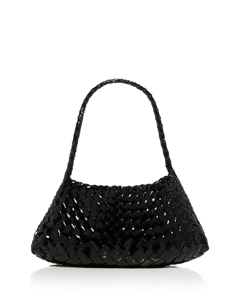 Rosanna Woven Patent Leather Shoulder Bag
