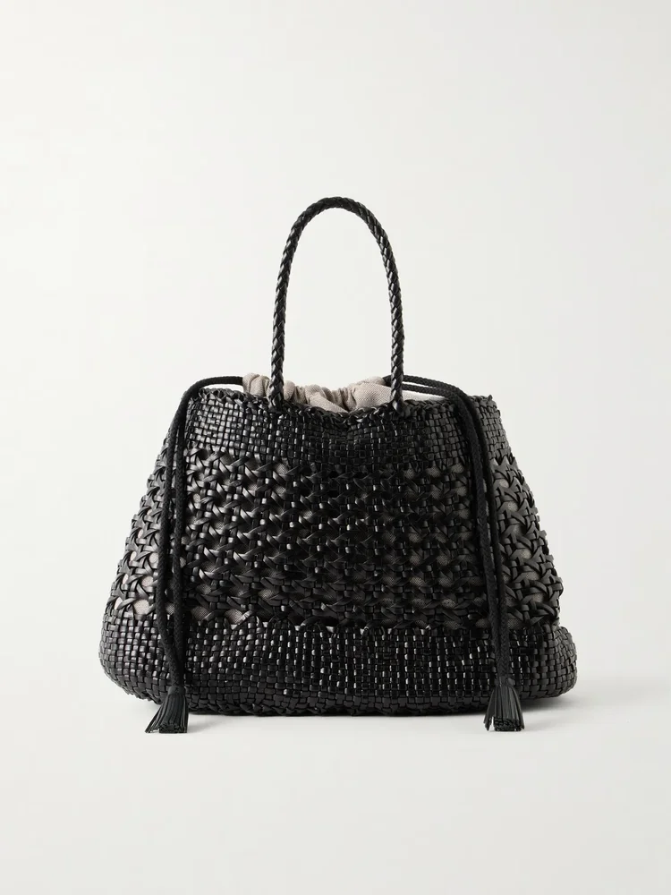 Santa Cano woven leather tote bag