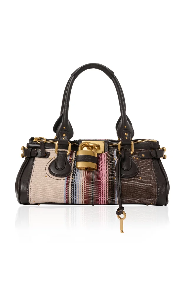 Paddington Leather-Trimmed Tweed Shoulder Bag
