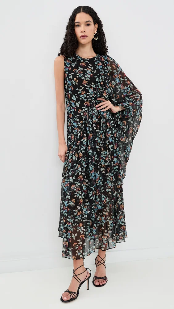 Seraphina Silk Draped Dress