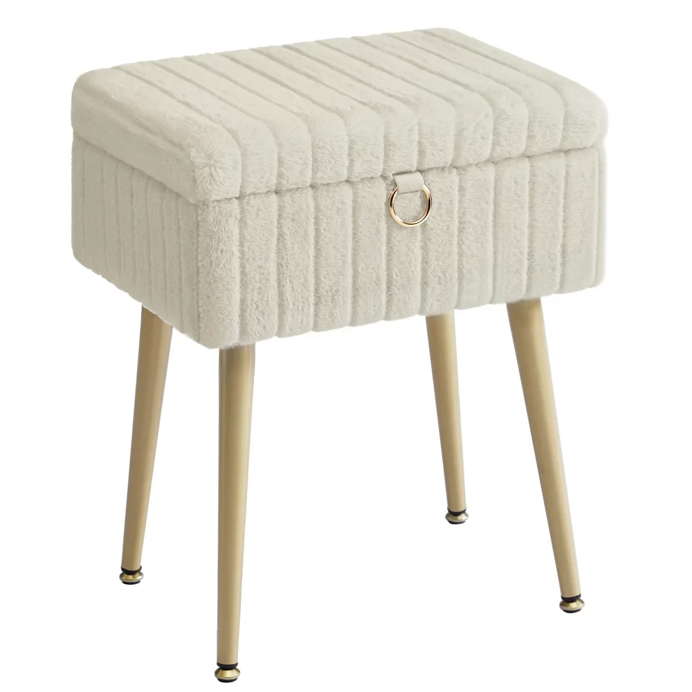Vanity Stool Chair with Storage, Makeup Stool