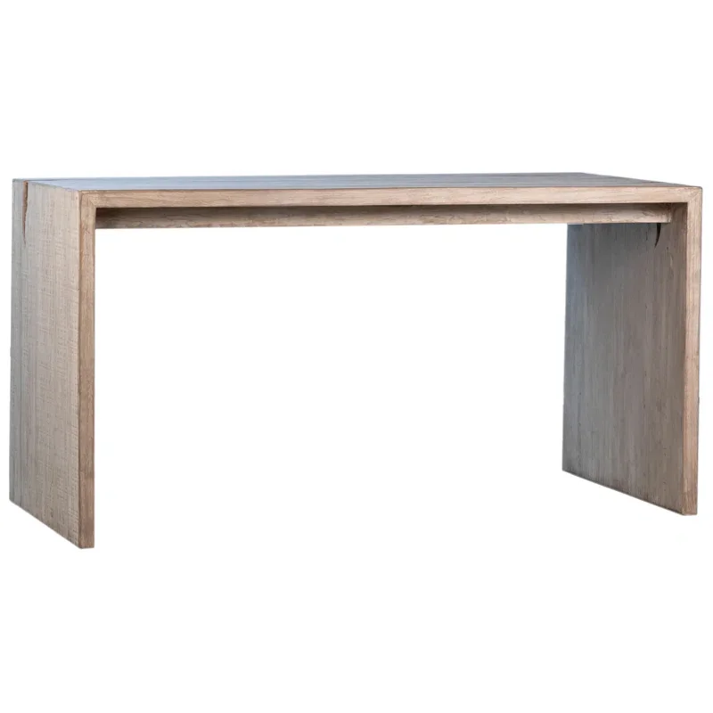 Merwin Reclaimed Pine 68-Inch Waterfall Style Dining Table with Cutout Detail