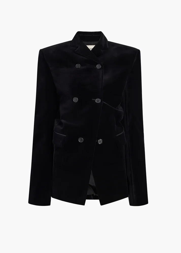 Rolo Jacket in Black Velvet