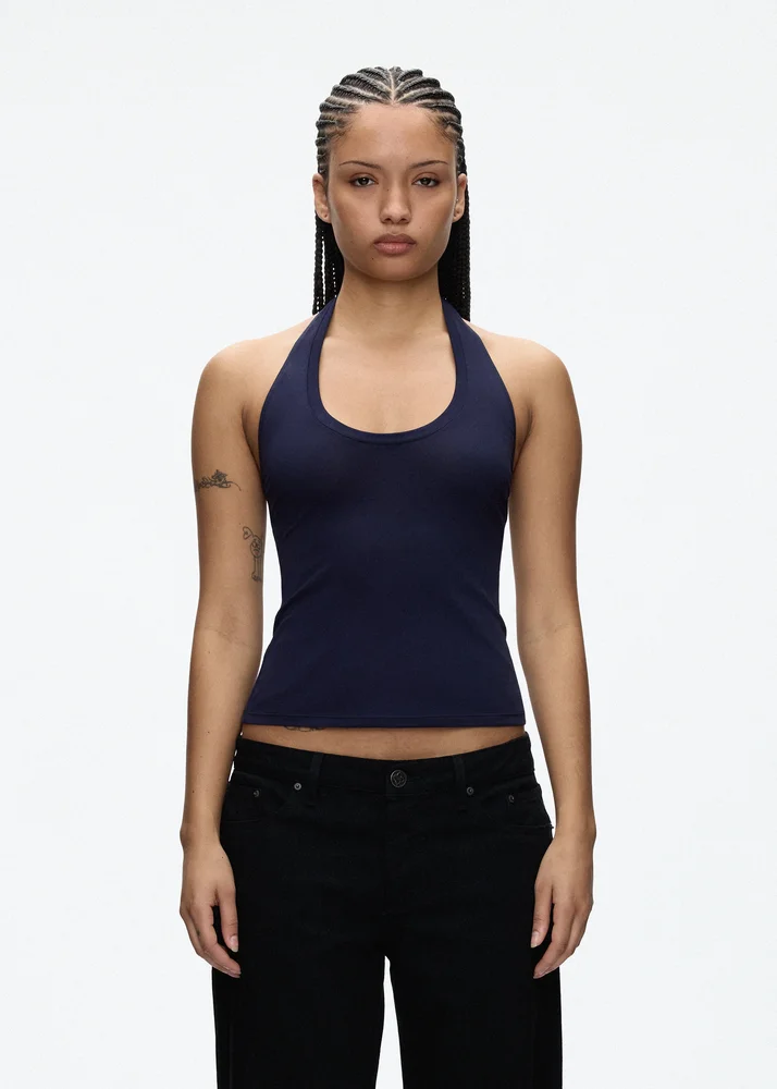 Teardrop Halter in Indigo