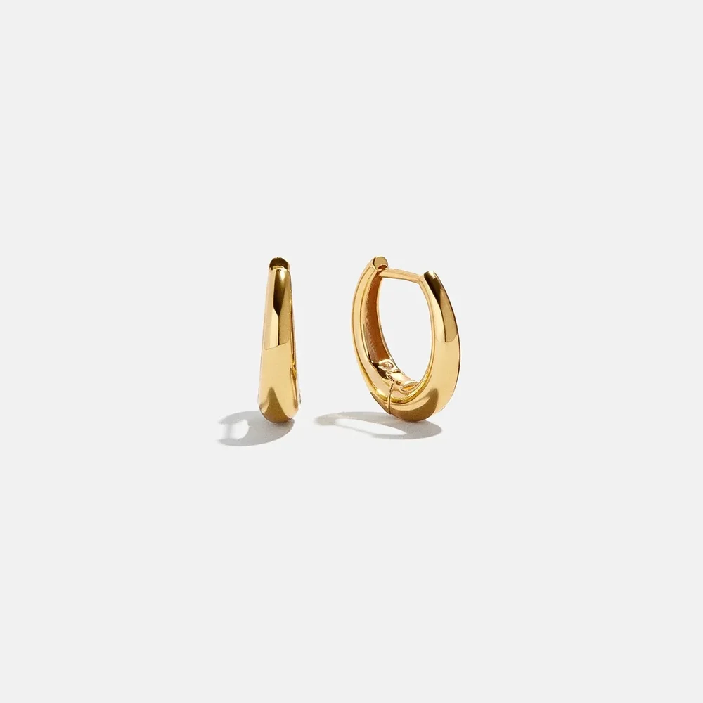 Annalise 14K Gold Huggie Earrings - Gold
