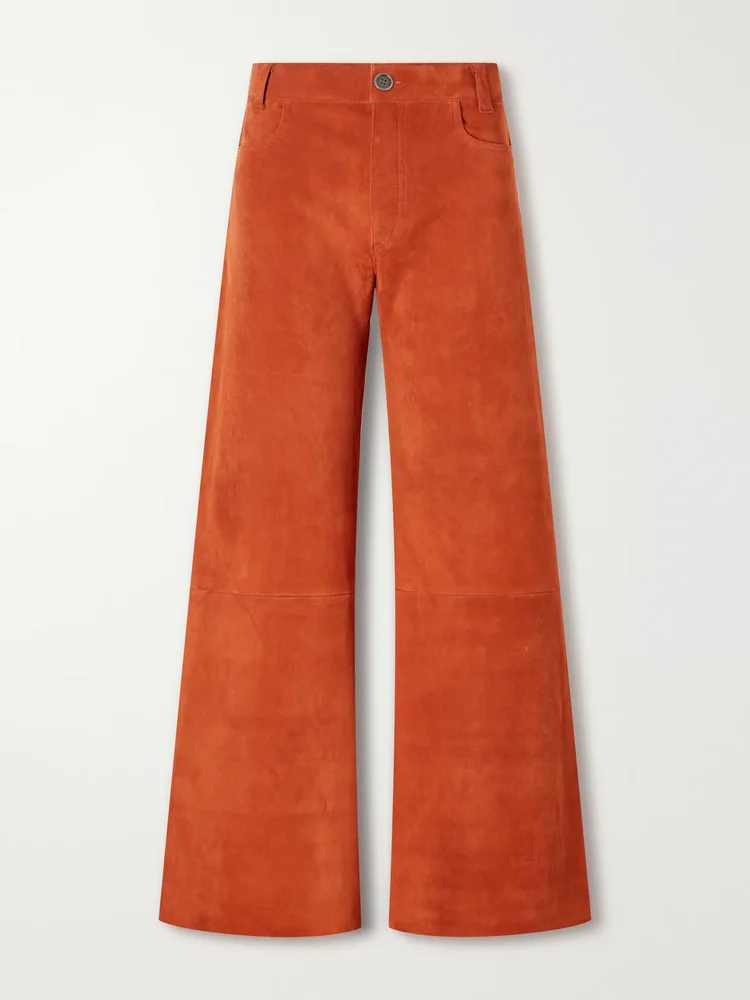 Lilou suede wide-leg pants