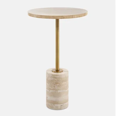 Eatontown Travertine Accent Table