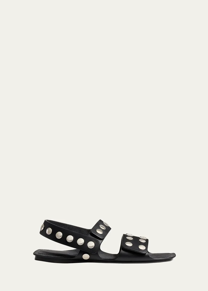 Boden Studded Leather Dual-Band Sandals