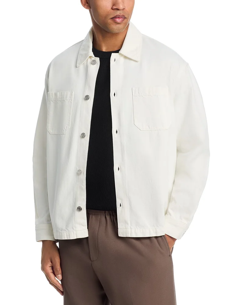 Regular Fit Linen Blend Shirt Jacket