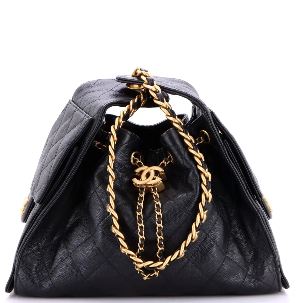 Pre-Owned 25 Small Hobo Bag Quilted Caviar