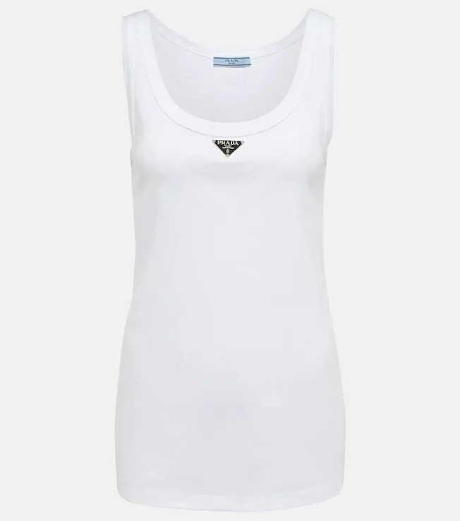 Logo cotton tank top
