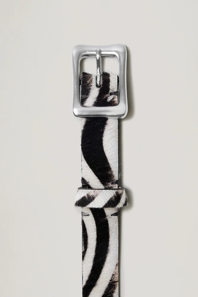 REMI BELT - ZEBRA HAIRCALF