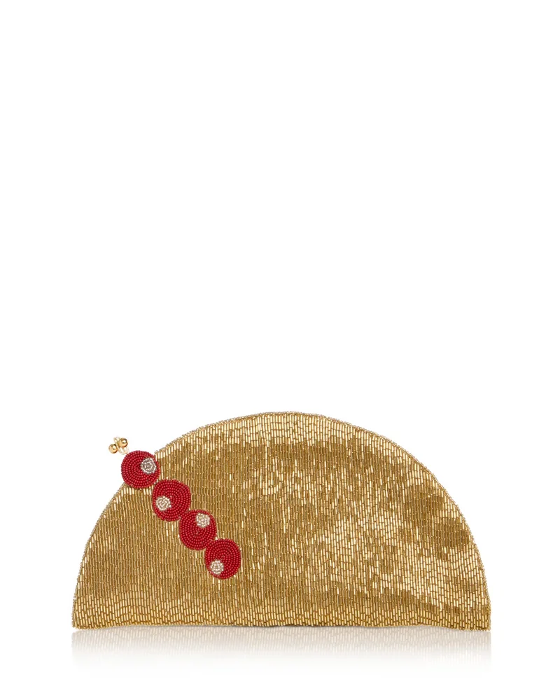 Beaded Lune Clutch