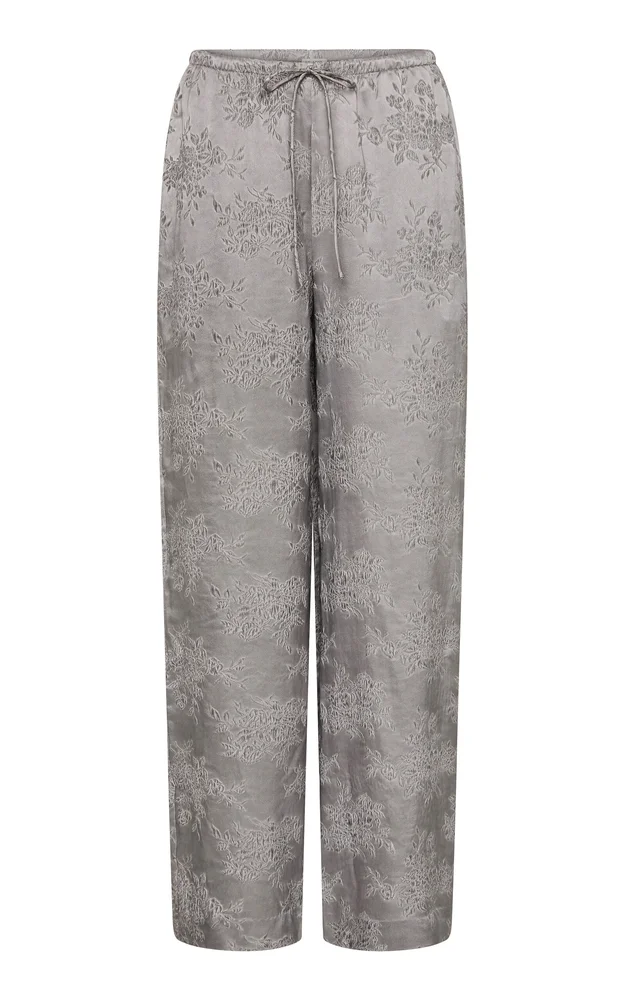 Silk-Blend Nouveau Jacquard Everyday Pants