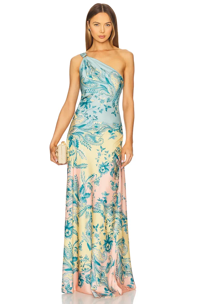 Sau Lee Helene One-shoulder Dress